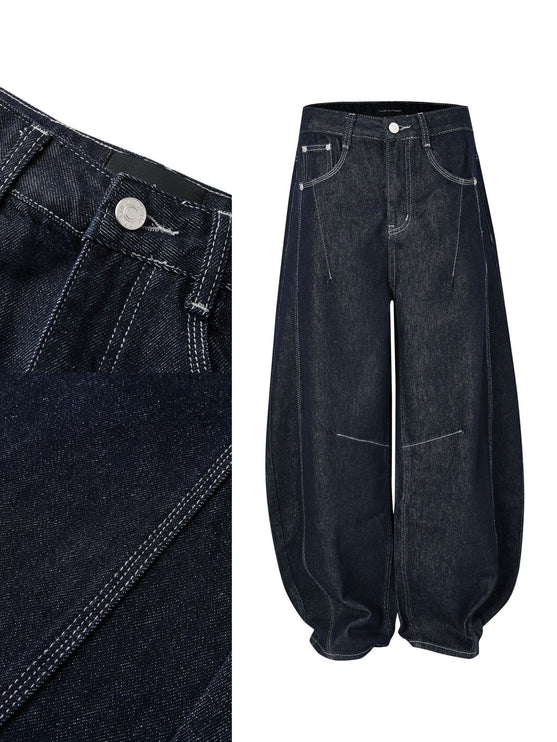Tailor stich Wide-Leg Jeans--4435 - TALKLESSFASHION