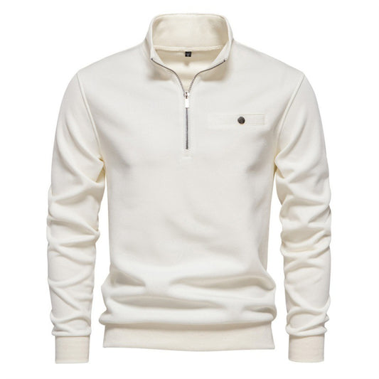 Half Zipper Pocket Decorated pullover—1005 - TALKLESSFASHION