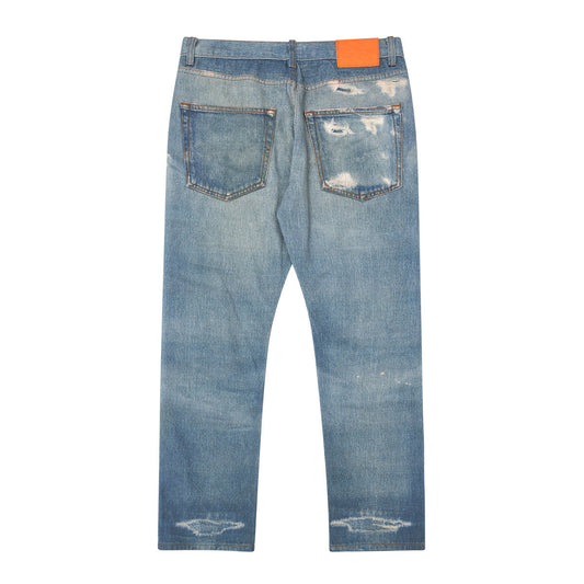 Vintage Washed Distressed Straight Jeans—9070 - TALKLESSFASHION