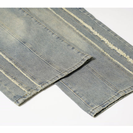 Vintage Stripe Distressed Jeans—7522 - TALKLESSFASHION