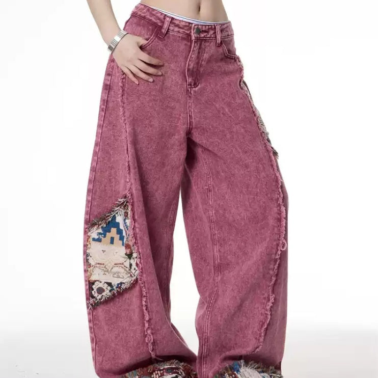 Retro Worn Stitching EdgingJean—5558 - TALKLESSFASHION