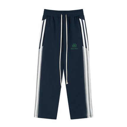 TALKLESS Ribbon Matching Striped Straight Pants--6142 - TALKLESSFASHION