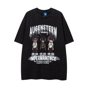 Personality Depressed Anime Print Short Sleeve Men - TALKLESSFASHION