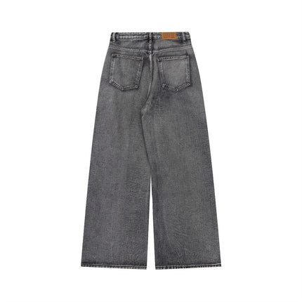 Inkjet Printed Wide Leg Jeans —2433 - TALKLESSFASHION