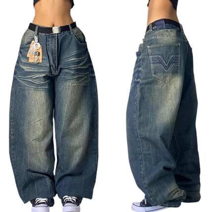 South-Pole Black High Waist Washed Jeans ——-5724