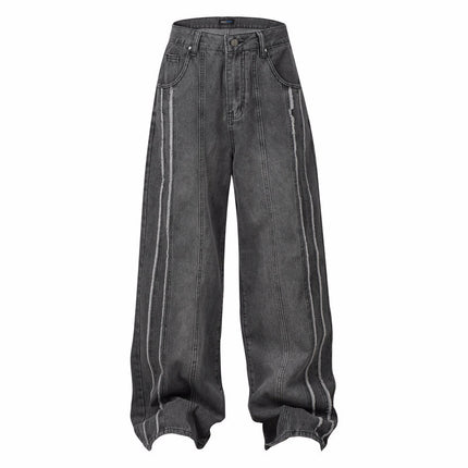 Vintage Stripe Distressed Jeans—7522 - TALKLESSFASHION