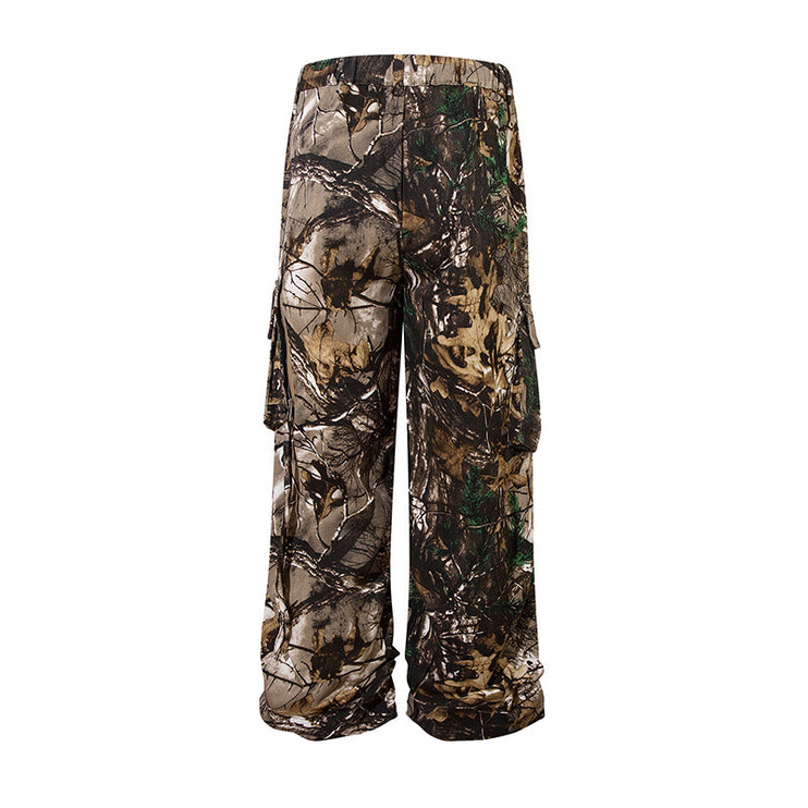 Retro Style Branches Camouflage Cargo Pants - TALKLESSFASHION
