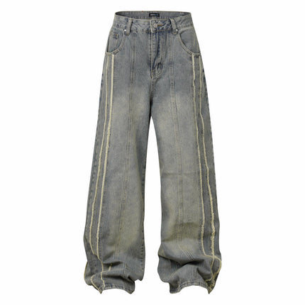 Vintage Stripe Distressed Jeans—7522 - TALKLESSFASHION