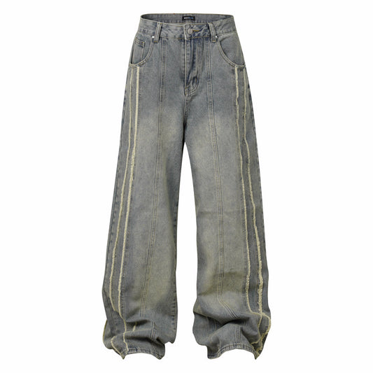 Vintage Stripe Distressed Jeans—7522 - TALKLESSFASHION