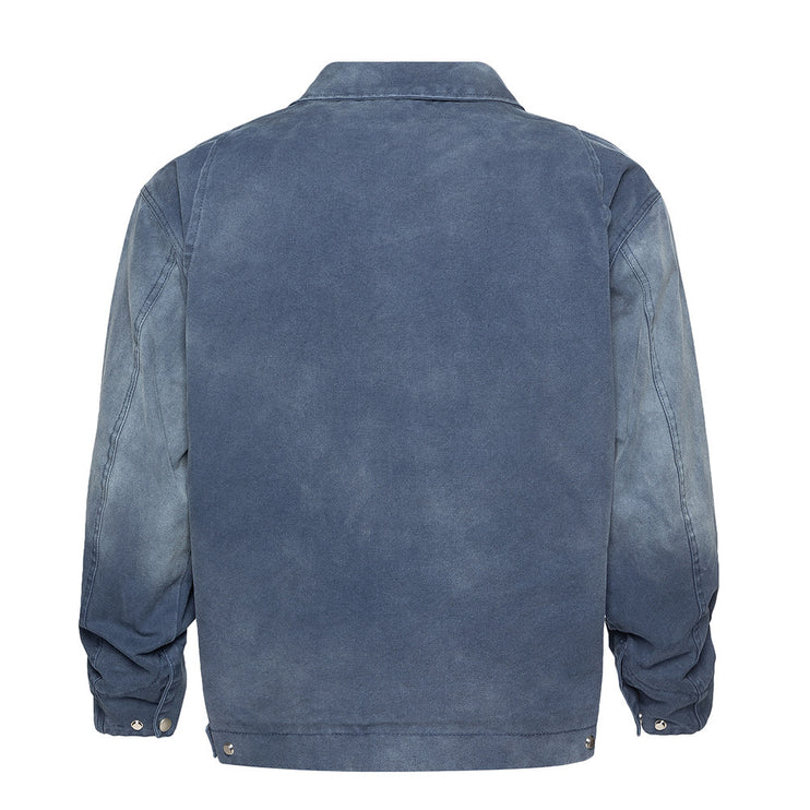 Gradient Inkjet Workwear Jacket For Men - TALKLESSFASHION