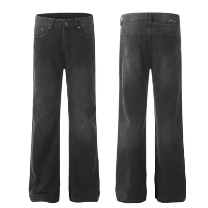 Retro Washed Distressed Straight Jeans—9079 - TALKLESSFASHION