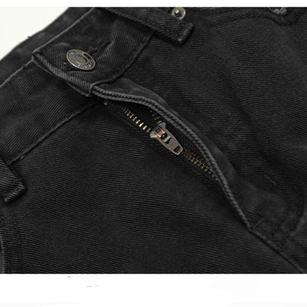 Retro Washed Distressed Straight Jeans—9079 - TALKLESSFASHION