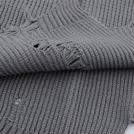 Lazy Ripped Sweater Men's Loose - TALKLESSFASHION