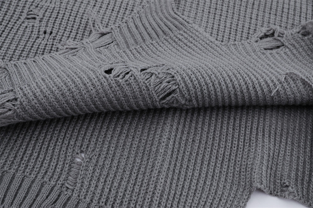 Lazy Ripped Sweater Men's Loose - TALKLESSFASHION