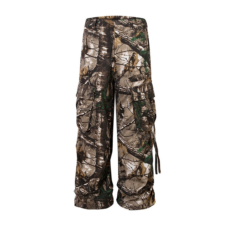 Retro Style Branches Camouflage Cargo Pants - TALKLESSFASHION