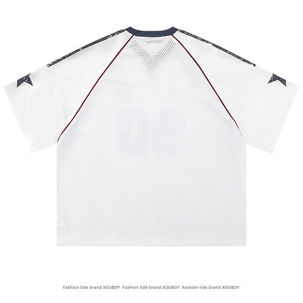 Graffiti Star Badge-style Loose Short-sleeved T-shirt For Men - TALKLESSFASHION