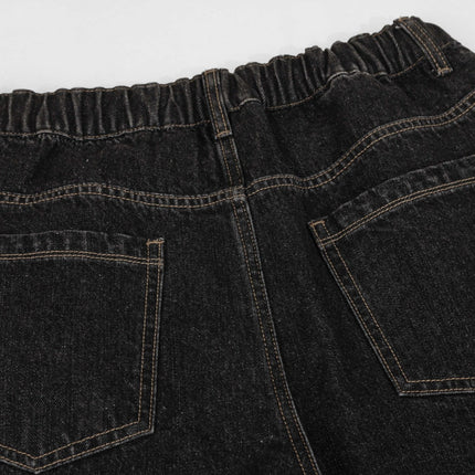Retro Street Simple Loose Machete Denim Jeans —2774 - TALKLESSFASHION