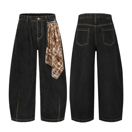 Retro Street Simple Loose Machete Denim Jeans —2774 - TALKLESSFASHION