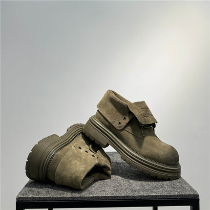 Retro Distressed Worker All-match Thick-soled Two-way Boots - TALKLESSFASHION