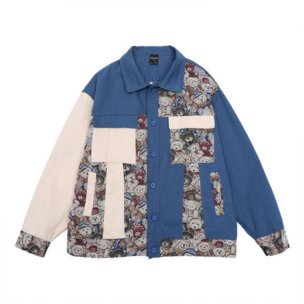 Collar Stitching Couple Tooling coat Jacket—7345 - TALKLESSFASHION