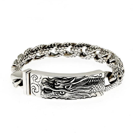 Vintage Dragon Pattern Sculpture Leading Men's Bracelet - TALKLESSFASHION