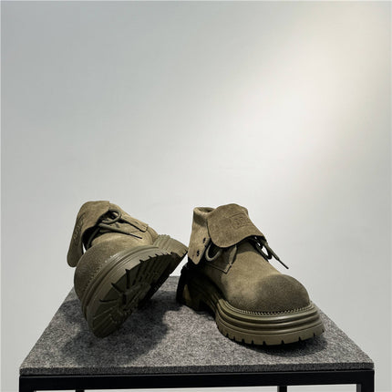 Retro Distressed Worker All-match Thick-soled Two-way Boots - TALKLESSFASHION