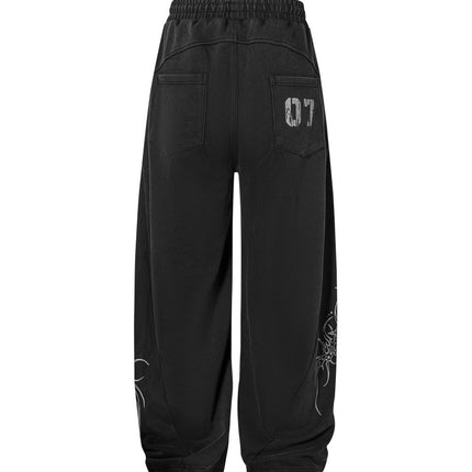 07 Letter printed sweatpant—-7094