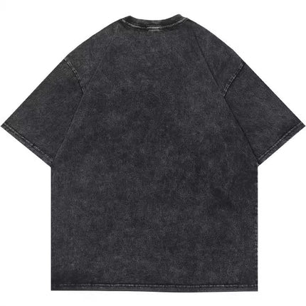 Retro Cotton-padded Clothes T-shirt Street Hip Hop Casual Short Sleeve Men Clothing Top - TALKLESSFASHION