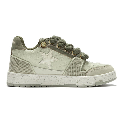 KAALIXTO--Retro Star Sneakers-West Lake Longjing Tea - Unisex - TALKLESSFASHION