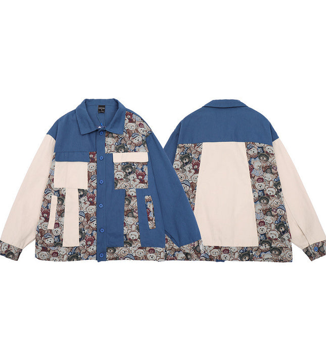 Collar Stitching Couple Tooling coat Jacket—7345 - TALKLESSFASHION