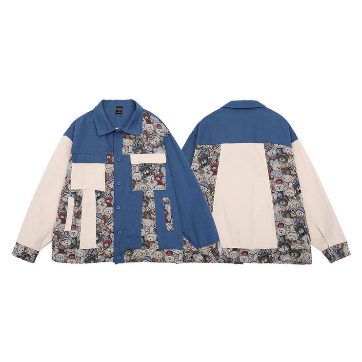 Collar Stitching Couple Tooling coat Jacket—7345 - TALKLESSFASHION