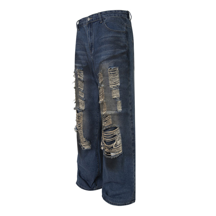 High Ripped Retro Jeans—8115 - TALKLESSFASHION