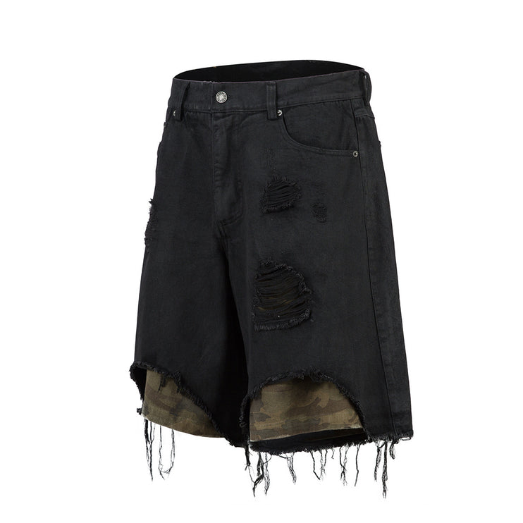 Urban Edge Distressed Denim short—8400 - TALKLESSFASHION