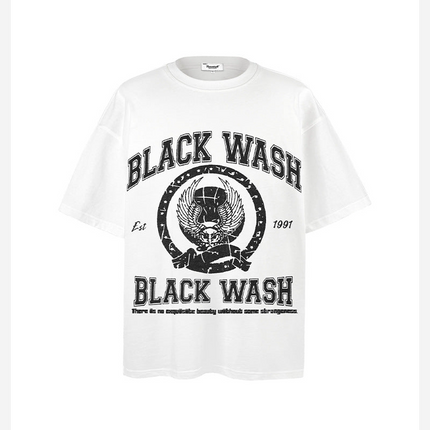 Black Wash Printed T-Shirt