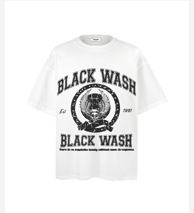 Black Wash Printed T-Shirt