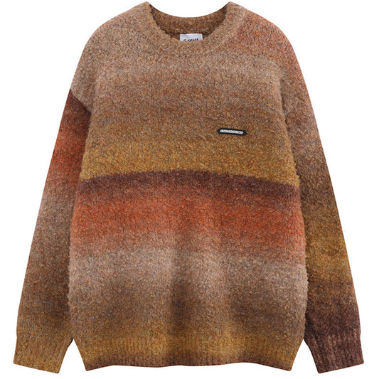 TALKLESS Gradient Contrast Striped Sweater/Pullover---4198 - TALKLESSFASHION