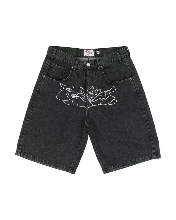Loose Straight Leg premium Denim Shorts - 3357 - TALKLESSFASHION