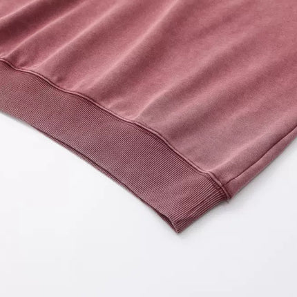 ASTRA Vintage Wash Polo Sweatshirt —7063