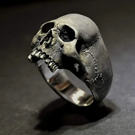 Vintage Gothic Punk Demon Skull Ring-----8710 - TALKLESSFASHION