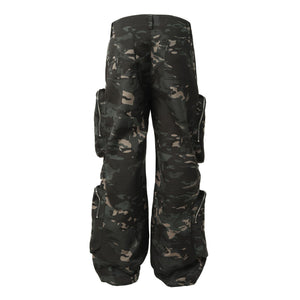 New American Jungle Camouflage Amekaji Multi-pocket Design Casual Wide-leg Workwear Trousers - TALKLESSFASHION
