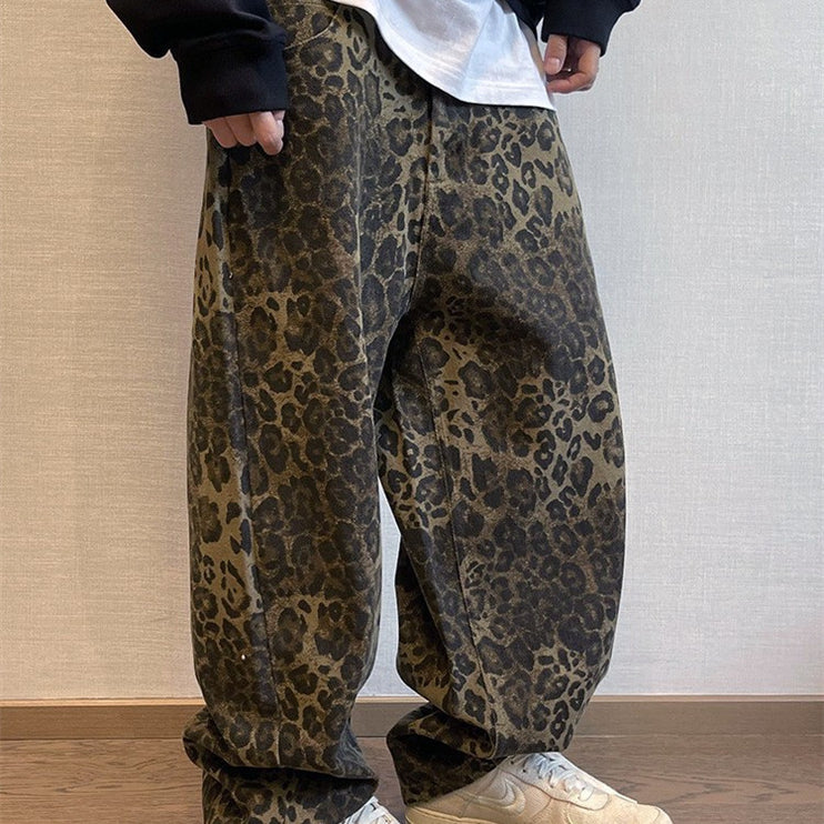 TALKLESS Retro Leopard Print jeans & Pants..4523 - TALKLESSFASHION
