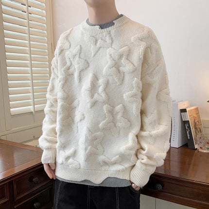 Faux Double Round Neck Sweater—-7379 - TALKLESSFASHION