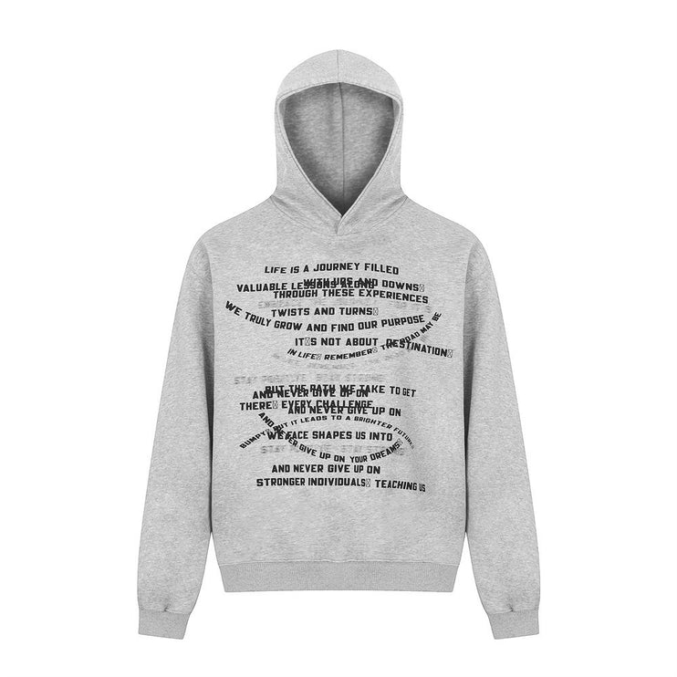 Street Letter Printed Hoodie—7999 - TALKLESSFASHION