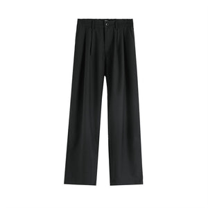 TALKLESS Pleating Loose Long Pants--1442 - TALKLESSFASHION