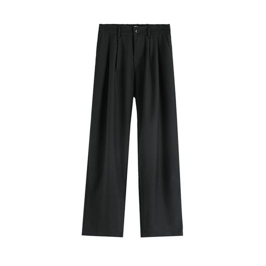TALKLESS Pleating Loose Long Pants--1442 - TALKLESSFASHION