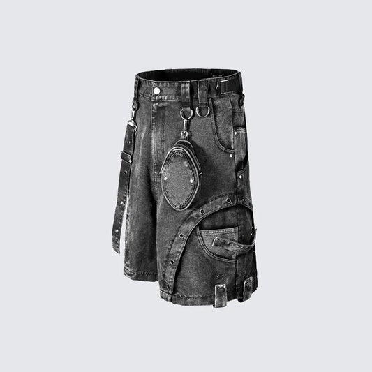 Retro High Street Washed High Waist Denim Shorts—5977 - TALKLESSFASHION