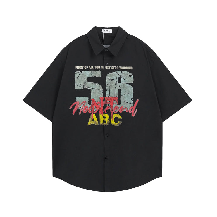 Unisex 56 ABC printed shirt - TALKLESSFASHION