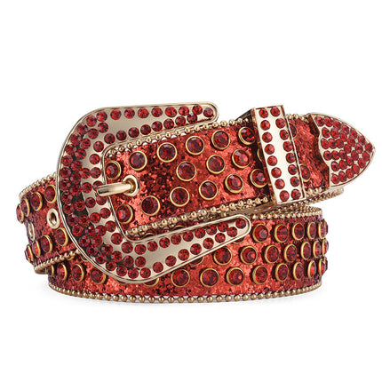 Men Women Alloy Belt Punk Rock Rivet Rhinestone - TALKLESSFASHION
