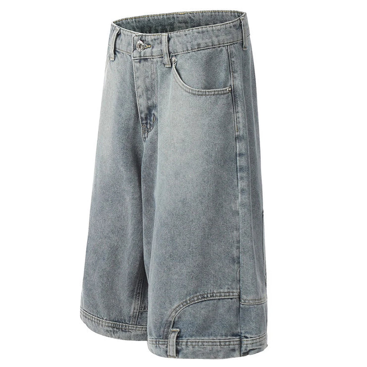Up-down Waist Vintage Denim Shorts --9339 - TALKLESSFASHION