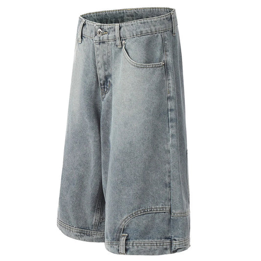 Up-down Waist Vintage Denim Shorts --9339 - TALKLESSFASHION